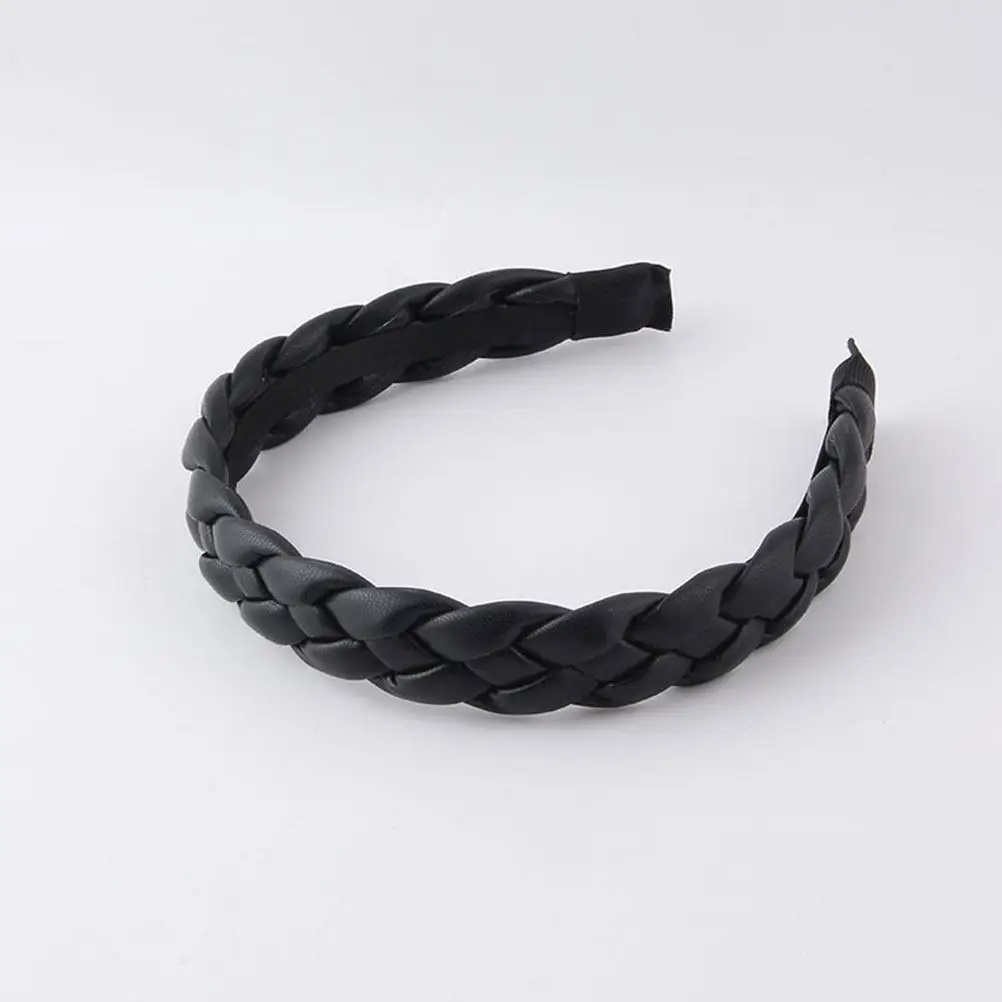 

Lovely Broadside Hairband Creative Braided Headdress Wear Resistant PU Plastic Hair Decor for Holiday Party Cosplay Stage Event