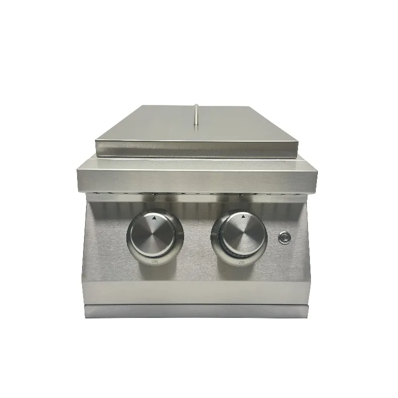 

Modern Premium 2-Burner Gas Stove Factory Direct Indoor BBQ Cabinet and Outdoor Kitchens with Double Side Burner