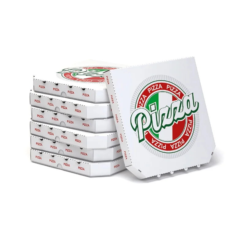 Prodotto personalizzato all'ingrosso personalizzato stampato 12x12 12*12 7 9 16 pollici creatore di imballaggi in carta scatola per pizza ondulata con logo