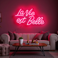 La Vie Est Belle Neon Sign Led Neon Sign For Wedding Birthday Party Restaurant Cafe Bar Decor lights Room wall decoration