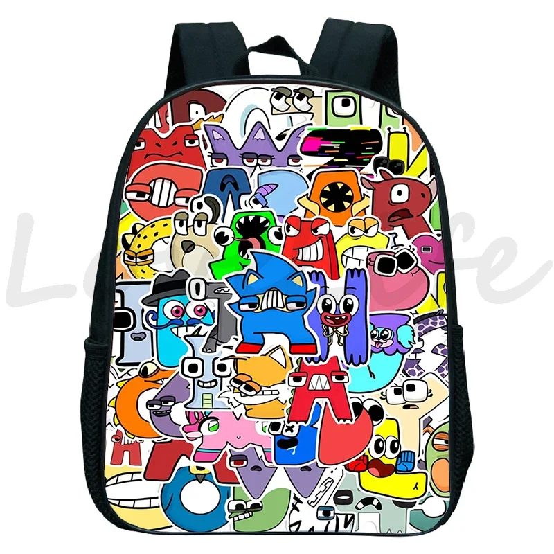 Waterproof Game Alphabet Lore Mochila para Crianças, Jardim de Infância Sacos, Meninos e Meninas Mochilas Escolares, Mochilas para Crianças, Desenhos Animados