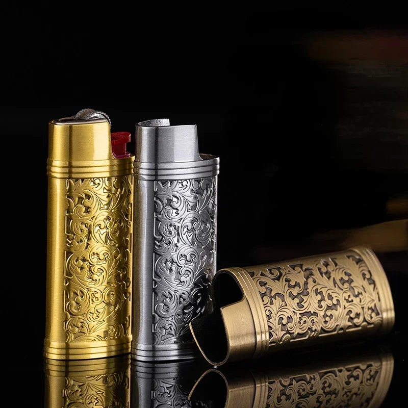 Bic J3 J5 J6 Metal Lighter Case Mini Compact Retro Lighter Case Creative Rich Fireworks Lighter Case 2025