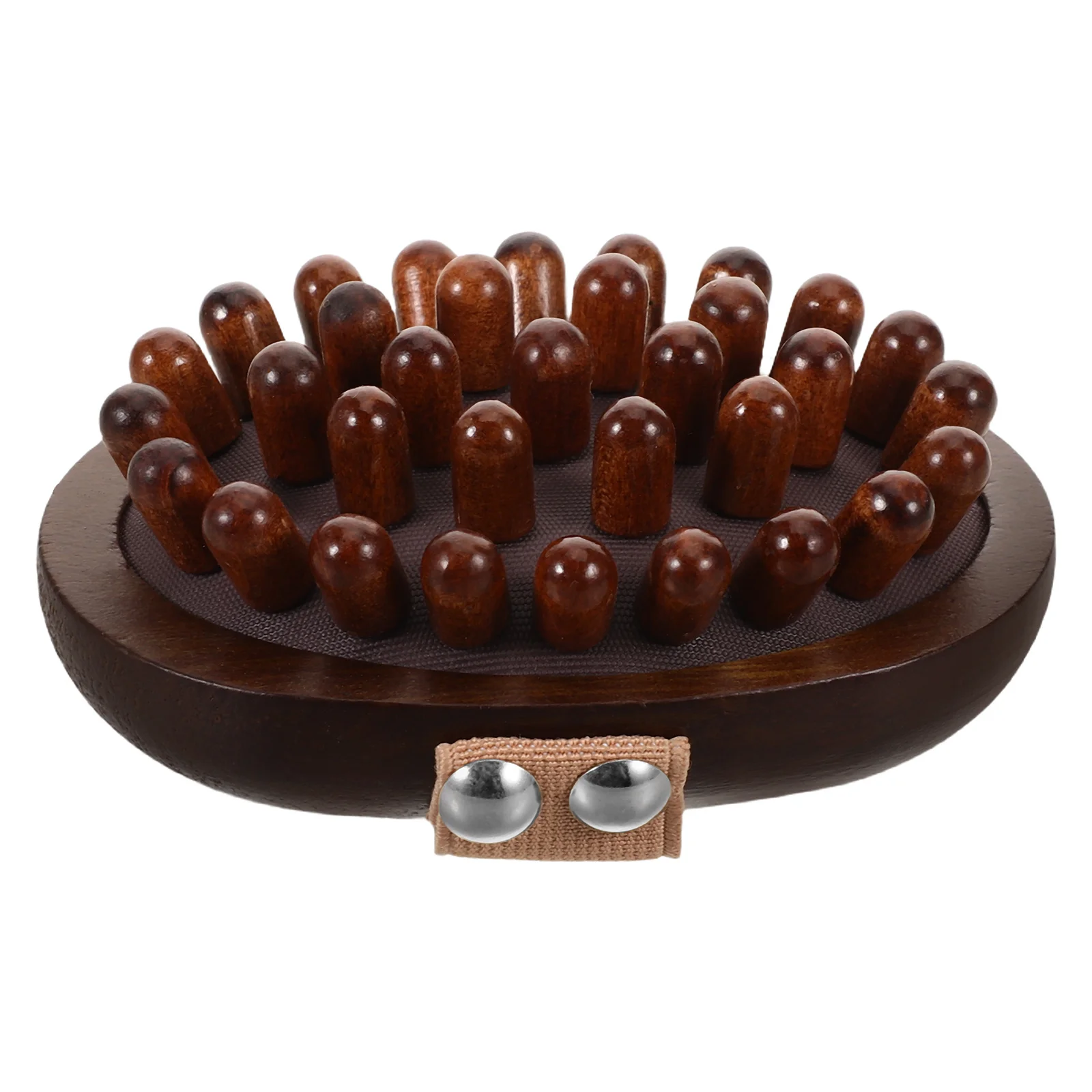 

Handheld Meridian Massage Brush Wood Metal Polyester Ergonomic Design for Body Spa Acupoint Stimulation Relaxation Tool