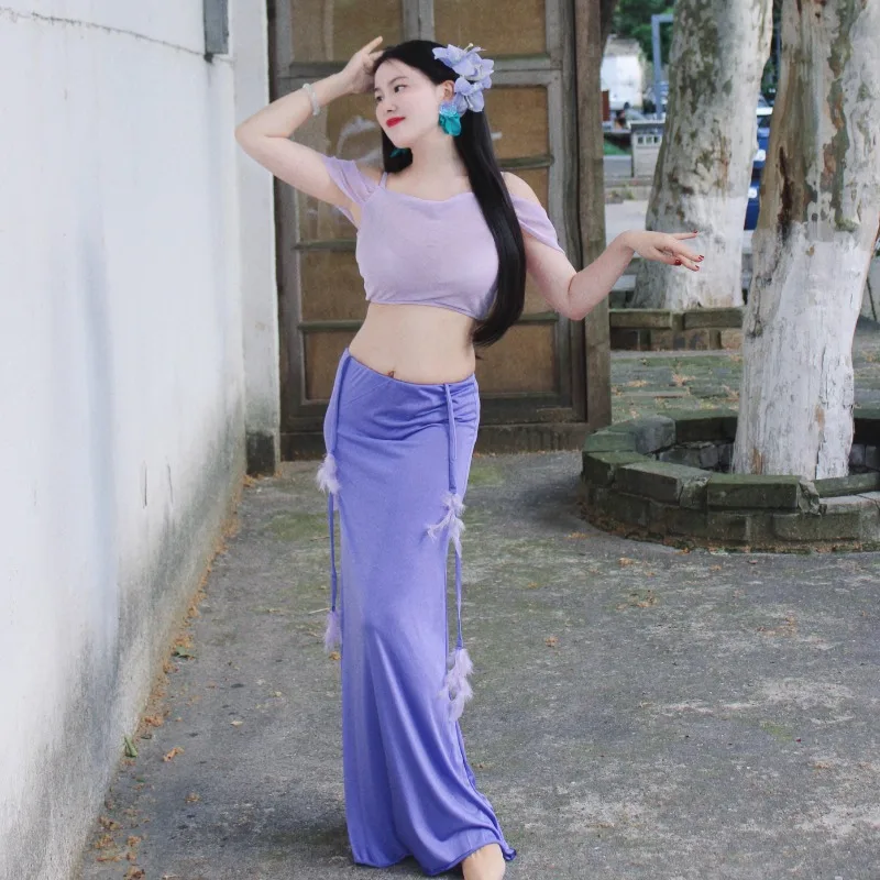 Dostosowany nowy, wysokiej klasy zestaw plus size do kostiumów do tańca brzucha Strój do występów Seksowny strój klasy temperamentu