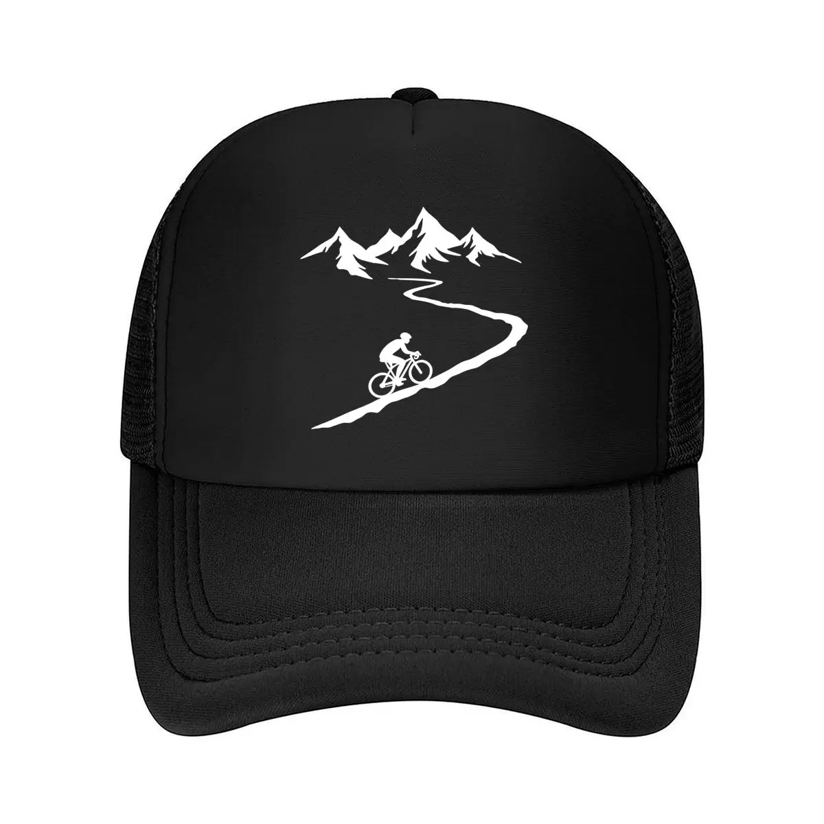 Fun Cycling Mountain Climbing Print Baseball Cap, Stylish Versatile Men's Outdoor Hat 2026 Mesh Baseball Cap