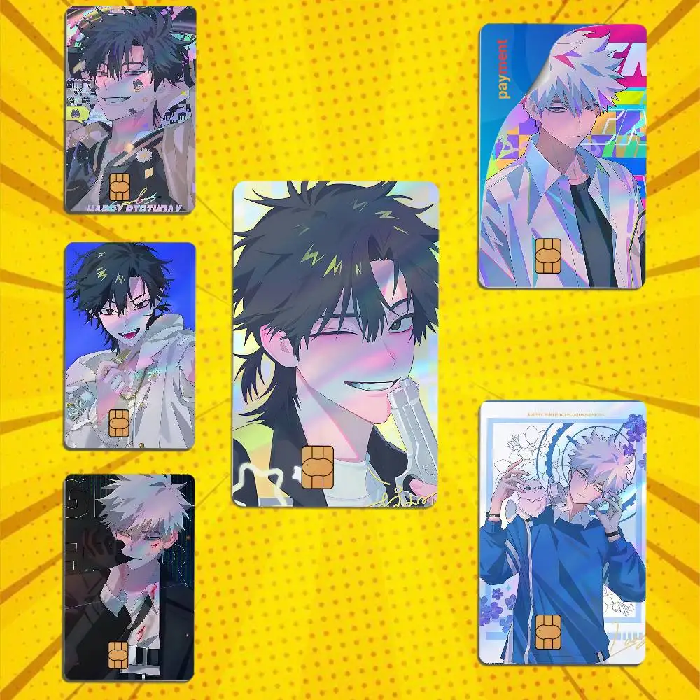 Lu Guang Cheng Xiaoshi Link Click Laser-like texture Card Stickers Credit Visa Debit Bank Charge Card Bus Metro