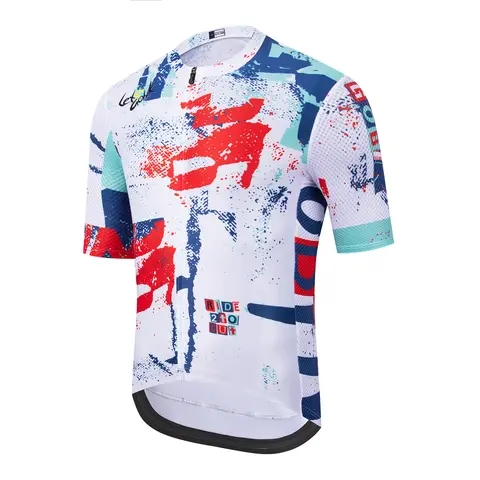 RAUDAX Summer Men's Short-sleeved Cycling Jersey Road Cycling Jersey Clothes Mountain Bike Sportswear With Three Pockets