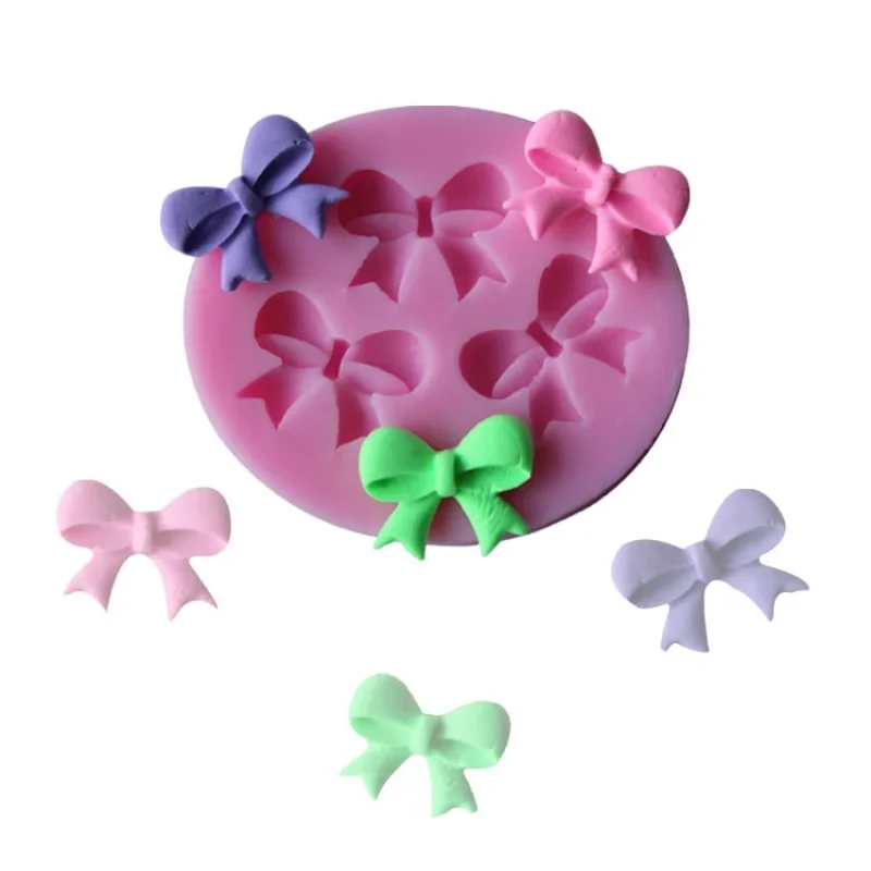 Silicone Cake Mold Bowknots Flower 3D  Fondant   Decorating Baking Mould Tool Es Para Reposteria