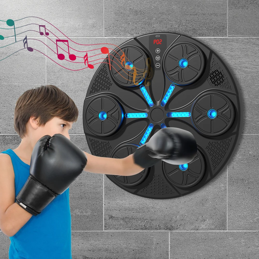 Smart Music Boxing Machine Boxing Training Punching Equipment Bluetooth Wall Target Boxing Machine For Kids Adults Home Exercise