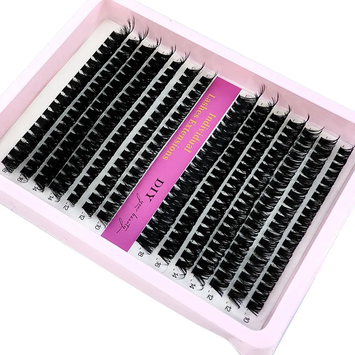 60d/80d/100d mix bandeja clusters de cílios 10-18mm mix fino extensões de cílios individuais 266/280 pçs diy vison cílios postiços maquiagem