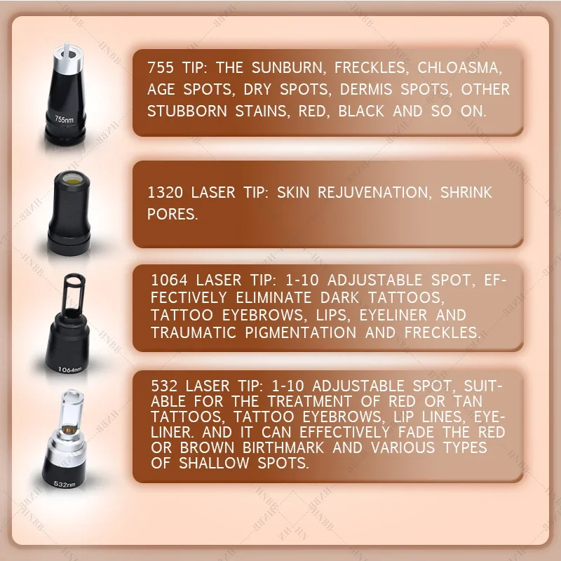 Machine de détatouage au laser picoseconde, 2024, 2000W, Q Switch, Nd Yag, Pico