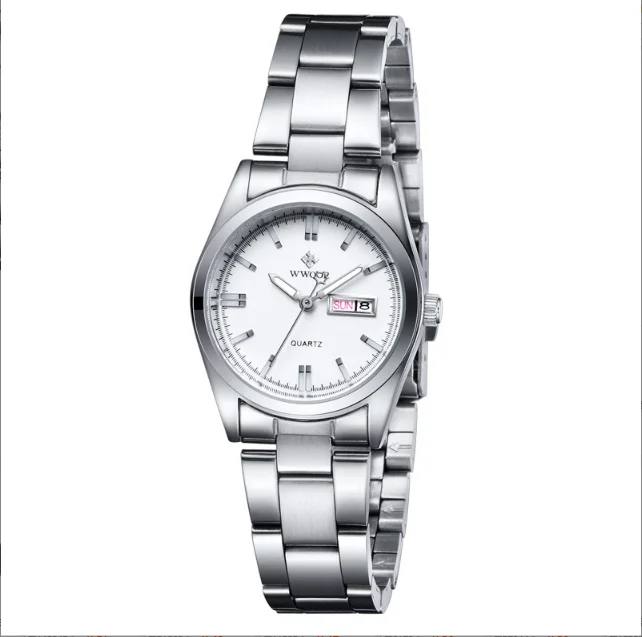 Single Folding Buckle Waterproof Steel Strap Women's Atmospheric Quartz Watch 2024 Spiral Crown Circular Dial Shape Quartz Watch