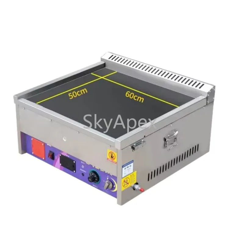 High Quality Commercial Gas  Griddle 2 Burners Hot Plate Grill Rack  Stainless Steel Countertop Cast Iron Heating Plate  Durable