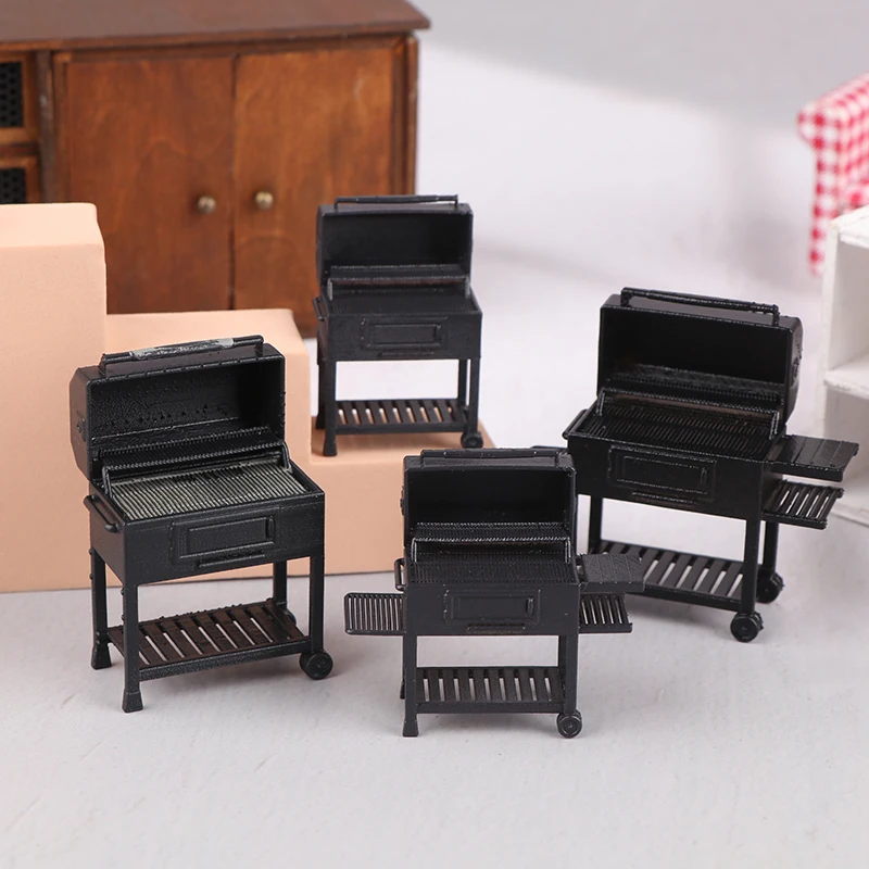 1/20 1/25 Dollhouse Simulation BBQ Grill Model Mini Kitchen Accessories For Dolls House Decor Outdoor Scene Ornament Kids Toys