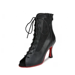 Buqima Women Latin Dance Shoes Rhinestones Soft Bottom Salsa Shoes For Dancing Ladies Sandals Women's Wedding Hight Heels 7.5CM