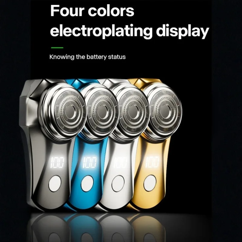 

Мужская портативная электробритва с 3D плавающим лезвием TYPE-C, водонепроницаемая интеллектуальная цифровая бритва с зарядкой