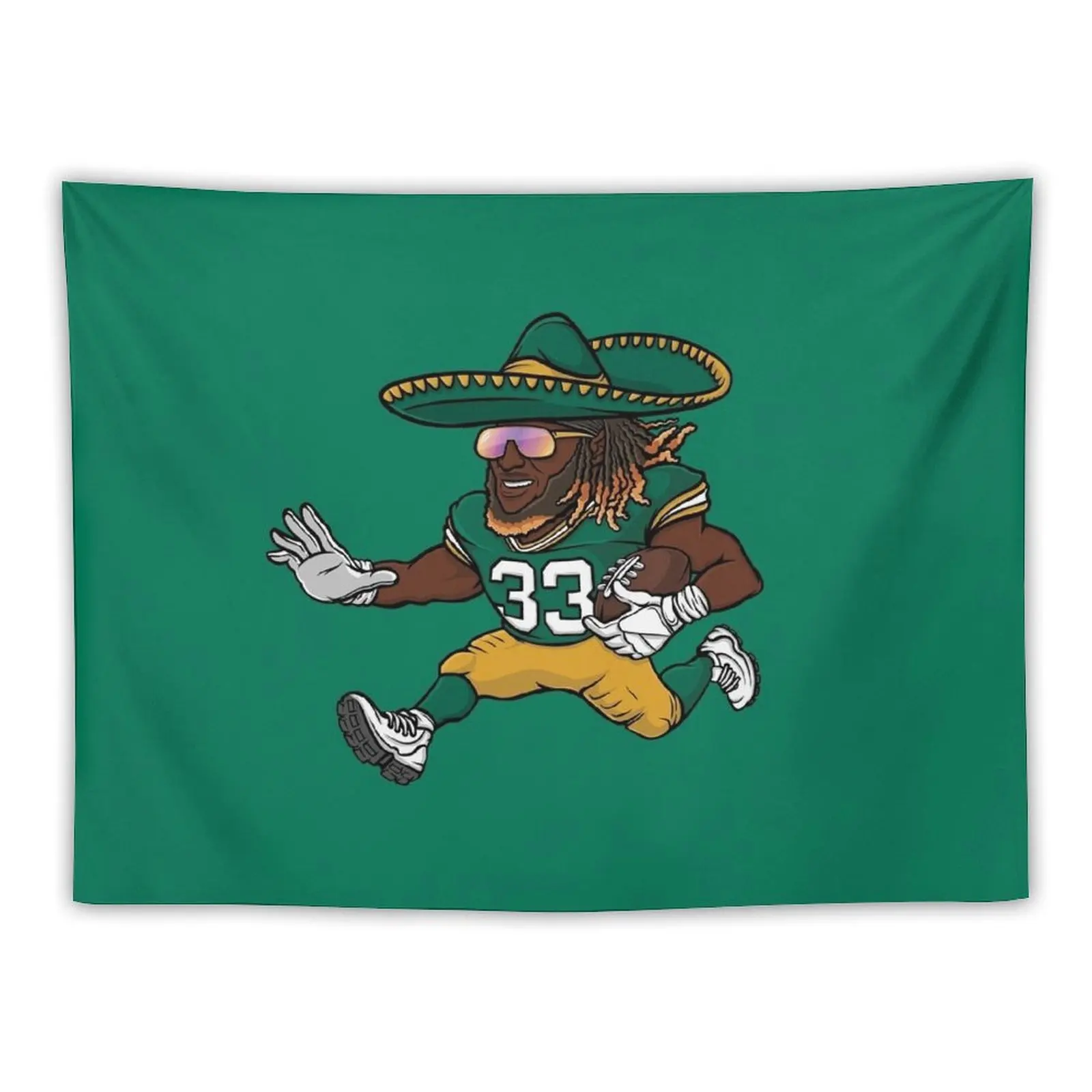 Aaron Jones Green Bay Packers Сомбреро гобелен обои спальня настенный декор украшение домашний гобелен