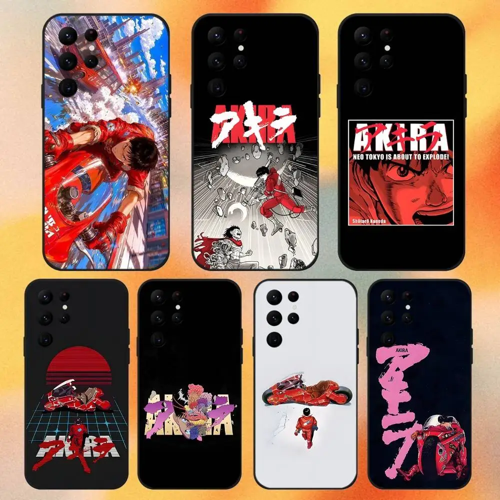 

Чехол для телефона Anime AKIRA Moto для Samsung S 25,24,23,22,30,21,10,9,Ultra,Plus,Lite,FE,4,5G, черный мягкий чехол