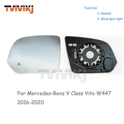 Left Right For Mercedes-Benz V Class Vito W447 2016-2020 Side with Blind spot light detection distance assist car mirrors