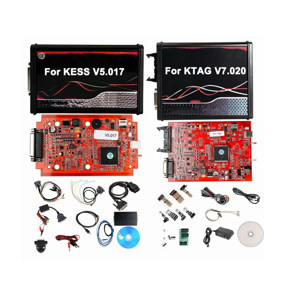 OBD ECU Programmer Tool For KTAG V7.020 KESS V5.017 EU Version OBD2 Unlimited Token Software K-TAG Master Support Car Trucks