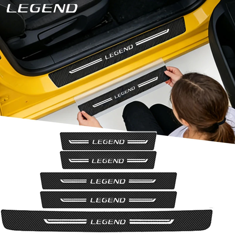 Car Door Threshold Anti Scratch Stickers welcome pedal Rear Trunk Sill Decals Scuff Scratch Strip Interior For Honda Legend Tape