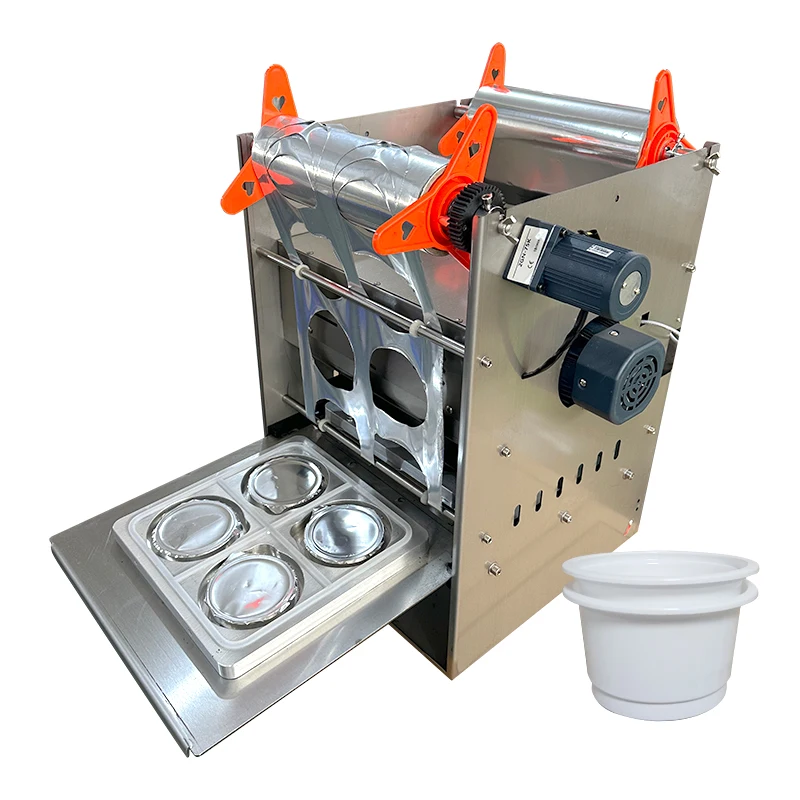 Hot Sale Semi-auto Plastic Cup Sealer Sauce Cup Heat Sealing Packing Machine Yogurt Ice Cream Cup Packager for Black Pepper