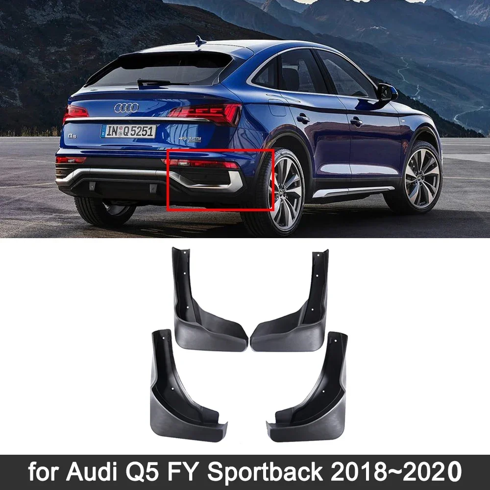 for Audi Q5 FY Sport 2018 2019 2020 2021 MudFlaps Mudguards Splash Guards Fender Flare Auto Front Wheel Car Accessories 80A 2 II