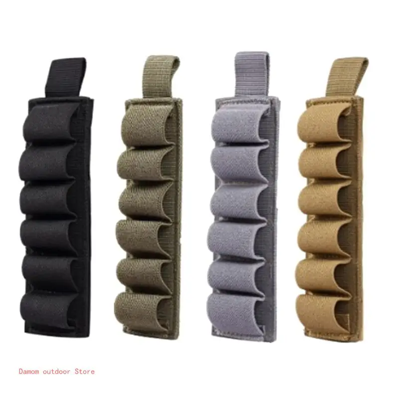 

Cartridge Nylon Holder Guns Accessory Hunting Militaries Gear 6 Round Hunting Shotguns Stock 12 Gauge Holder