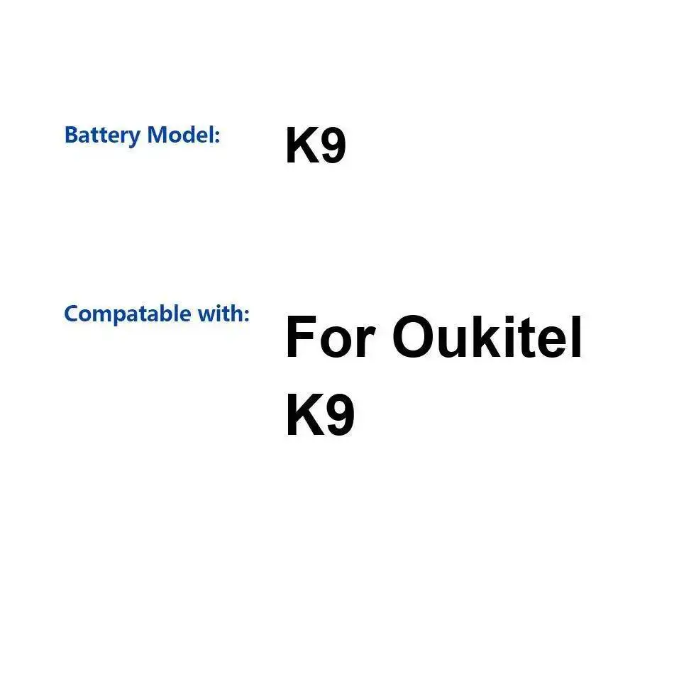 

Для Oukitel K9 аккумулятор мобильного телефона Премиум замена 6000 мАч надежный источник питания