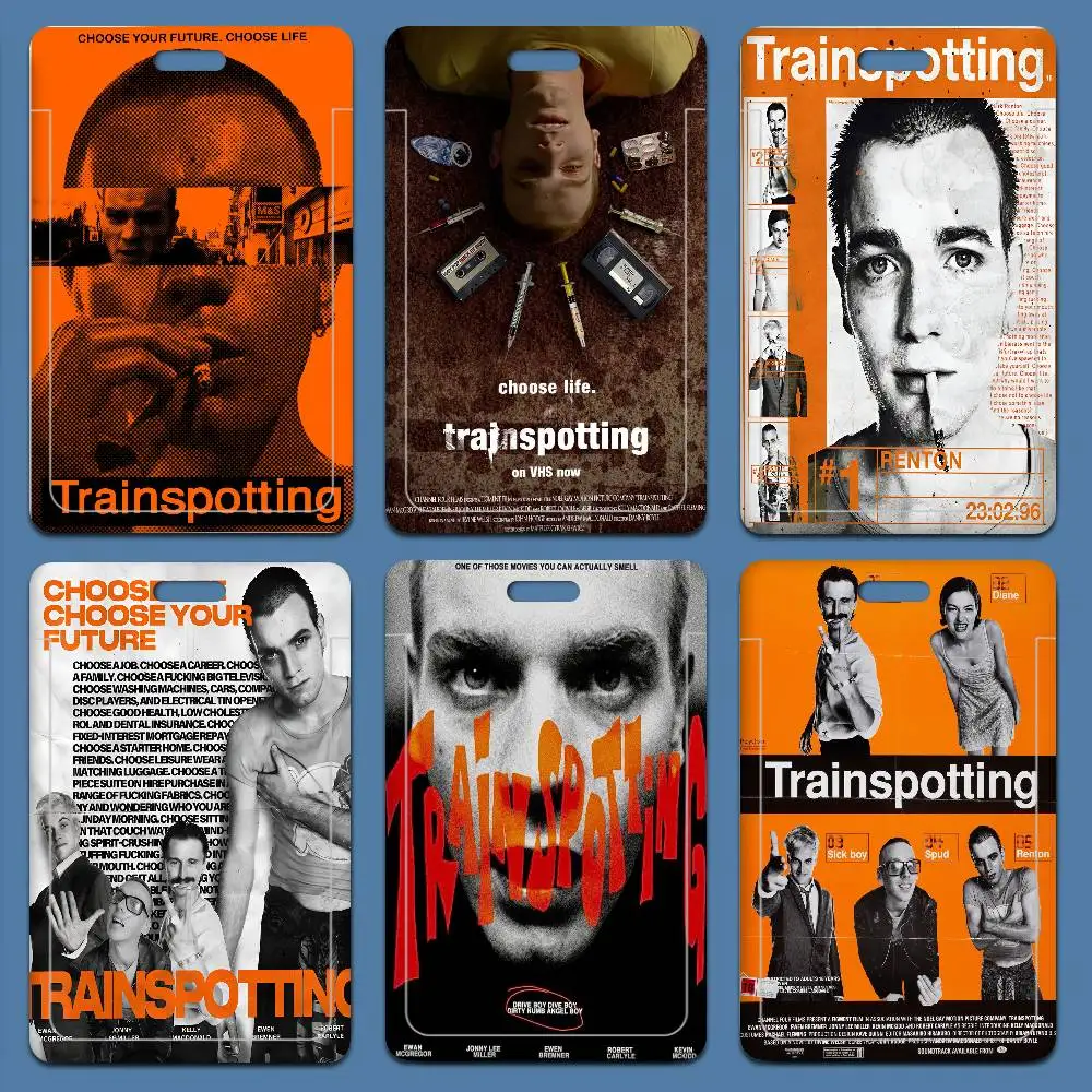 

Кардхолдер-чехол для рабочей карты в стиле фильма «На игле» с ремешком, для удостоверений личности, бизнес-карт и кредитных карт