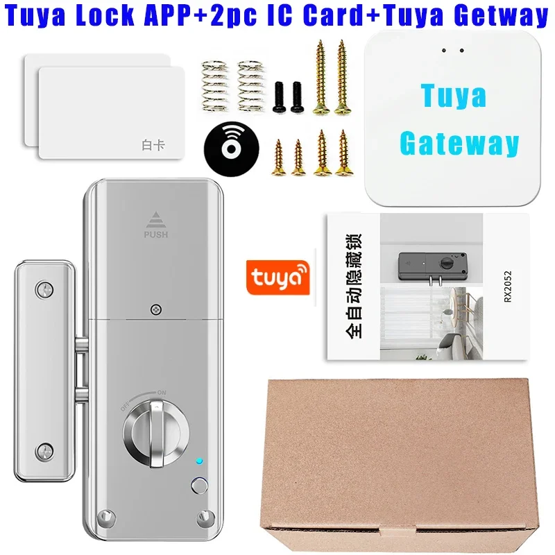 

Tuya Lock or TT Lock APP Smart Door Lock with tuya Bluetooth Wifi or G2 Gateway & IC Card Unlocking Electronic Locks for Safty