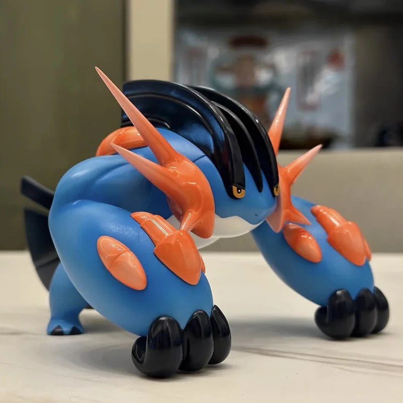Bkm PokéMon Anime Figure Super Swampert Gk Action Doll Model Pvc Ornament Collectibles Statue Garage Kit Kids Toy Birthday Gifts