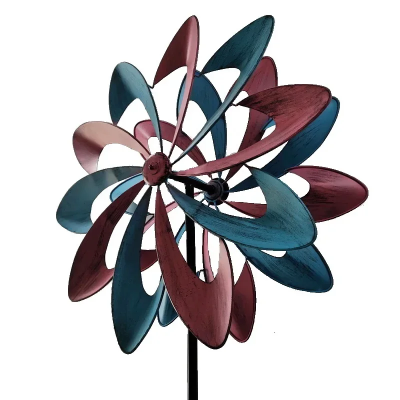 

Internet celebrities pose scene props garden courtyard villa colorful rotating wrought iron outdoor decoration