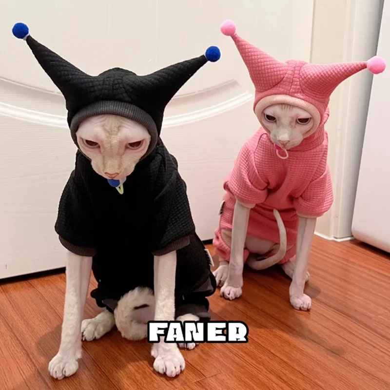 

Осенне-зимняя теплая одежда для домашних животных и шапка Disfraz Para Gato Sphynx, одежда для кошек, шапки для кошек, аксессуары для котят