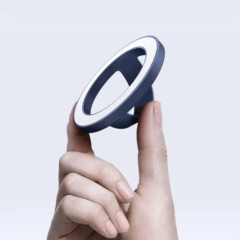 Für Soft Magsafe Magnetische Handy-Rückgriffplatte Metallring Anti-Fall Fingerring-Halter Silikon Starke Adsorption Handyhalterung – Detail 7