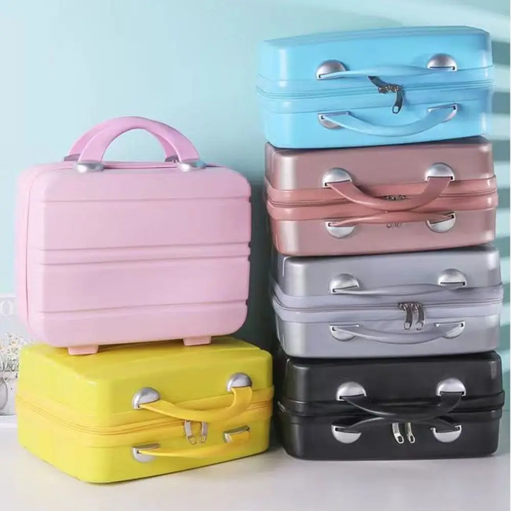 14 inch Portable Multi-function Mini Travel Suitcase Cosmetic Box Hand Luggage Organizer Case Small Boarding Case Multicolor