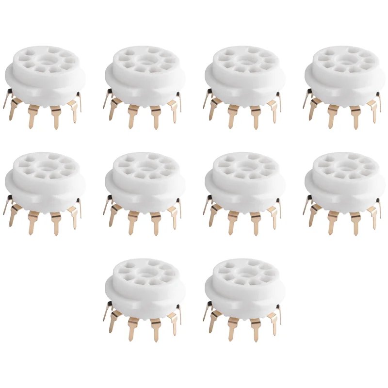 LJL 10 Uds PCB 9Pin B9A enchufe de tubo de vacío Audio HIFI amplificadores DIY para 12AX7 12AU7 12AT7 ECC81 ECC82 ECC83