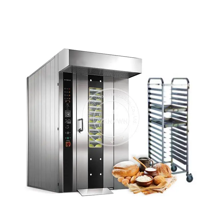 Commercial Bread Oven Electrical / Gas Rotary Rack Oven 32 Tray For Bakery