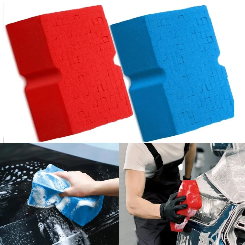 

2PCS High Density Absorbent Car Wash Sponge Waxing Sponge with air bubble density and fast water absorption Car Cleaning Tools