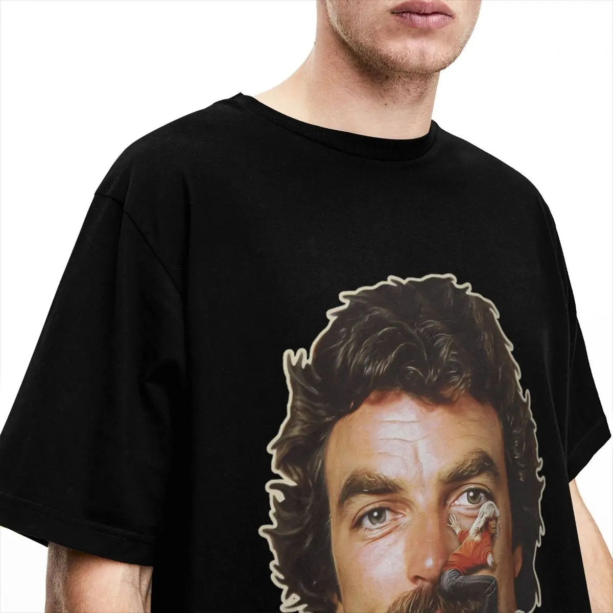 Tom Selleck Mustache Ride T Shirts Men Women Pure Cotton Fashion for Male O Neck Humor Tee Shirt Short Sleeve Clothes Adult