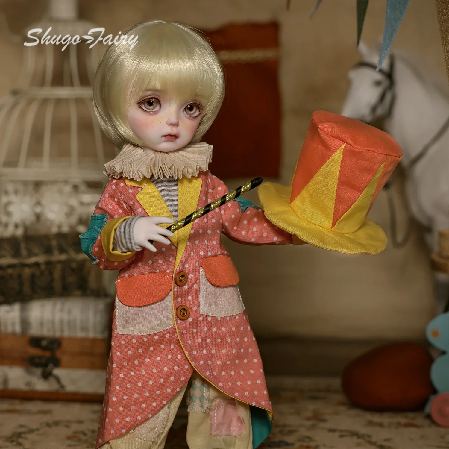 ShugaFair Bjd Doll 1/6 Plus Milia Circus Magician Style Party Vintage Fullset Russian Candy Color Ten Thousand Escape Plan Bjd