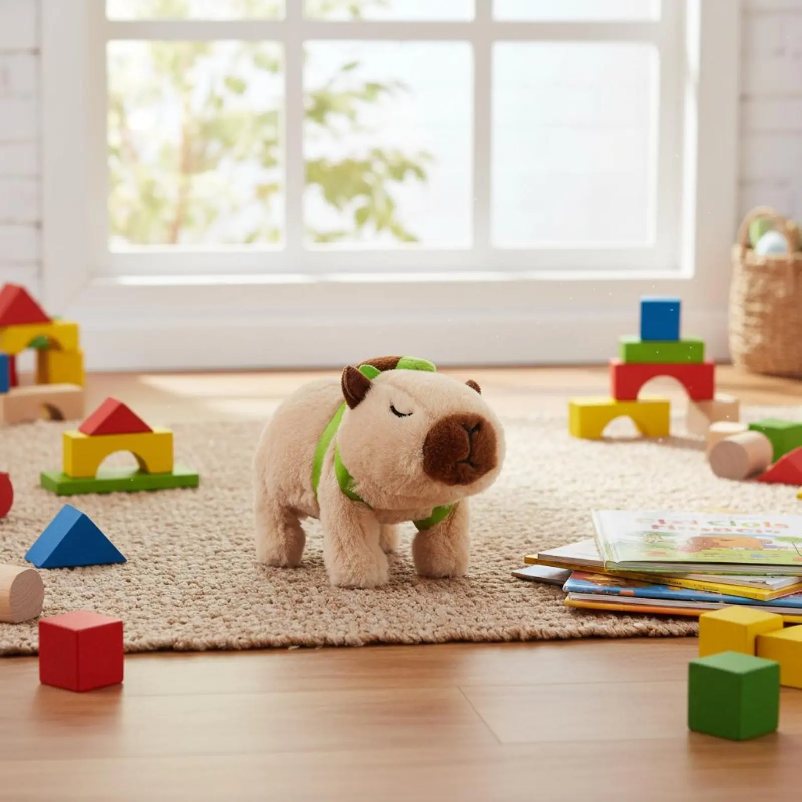 Electric Capybara Stuffed Animal Electronic Walking Capybara Toy Interactive Stuffed Animal Toy Cute Stuffed Creature for Gift
