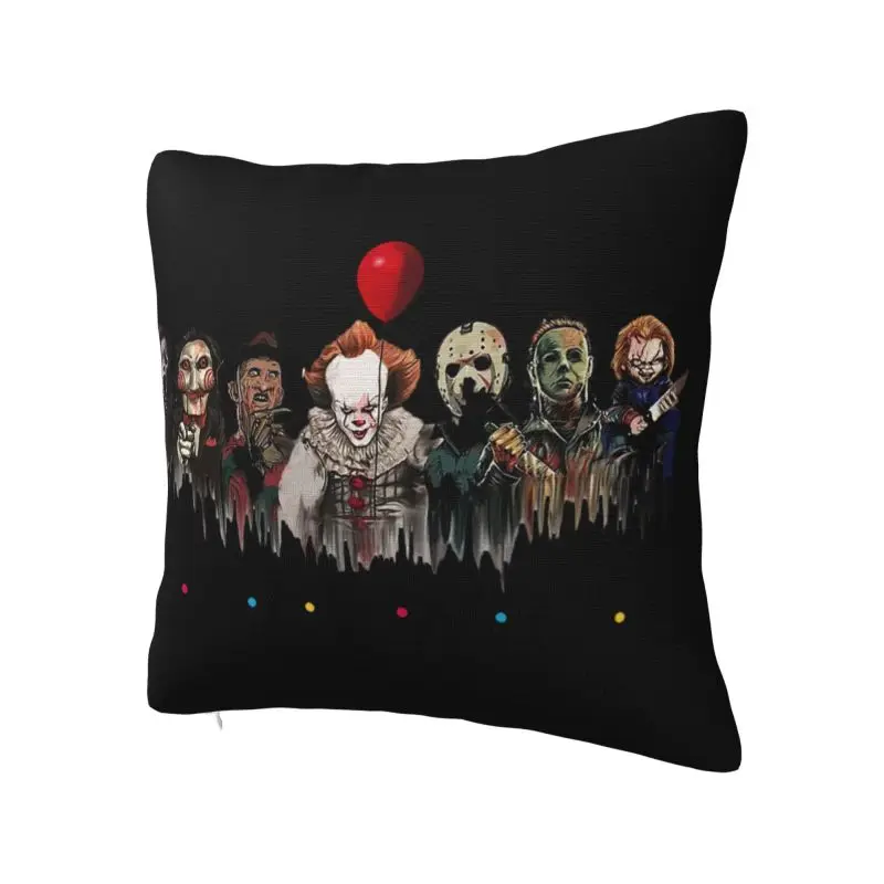 Horror Movie Friends Character Pillow Case 40x40cm Home Decorative Luxury Chair Cushion Square Pillowcase