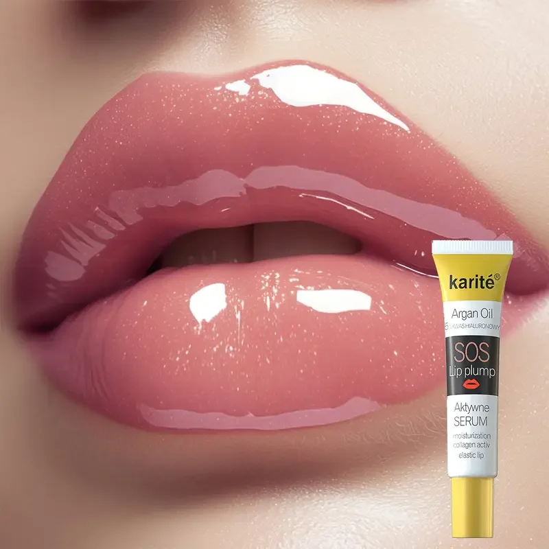 Marokkanisches Arganöl, pralleres Lippen-Make-up, feuchtigkeitsspendender Lippenbalsam, leuchtendes Öl, feuchtigkeitsspendender, transparenter, praller Lipgloss für die Lippenpflege, Kosmetik