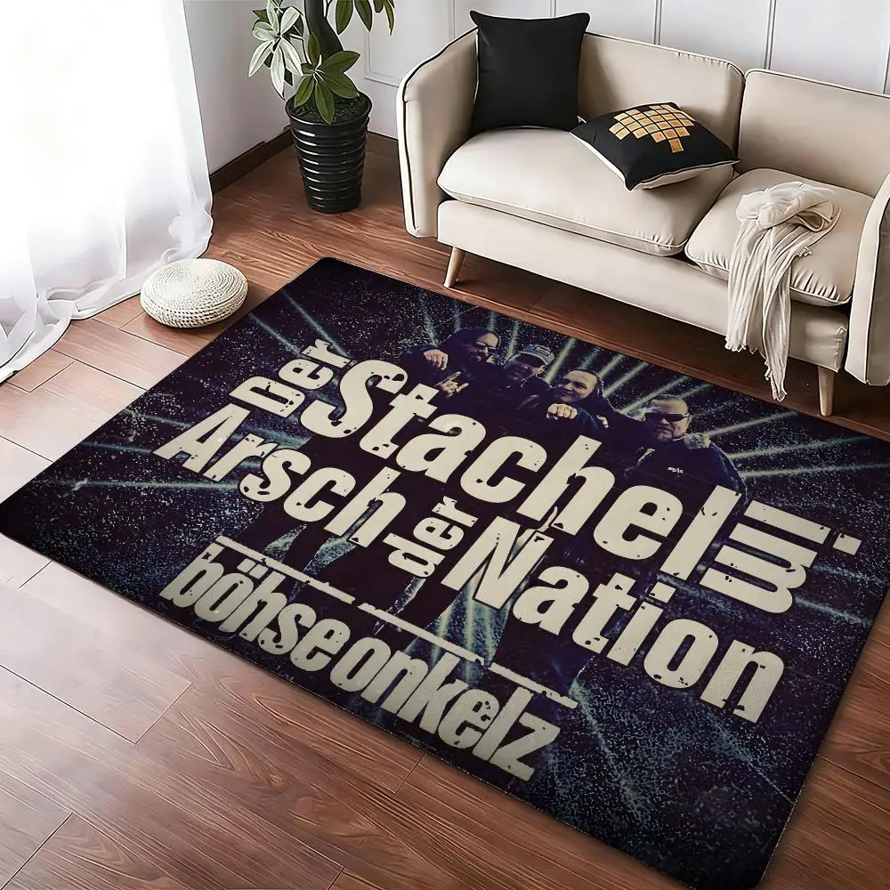 Rock Music Floor Mat Soft Thickened Absorbent Non-Slip Bedroom Living Room Door Mat Home Decor Flannel Rugs