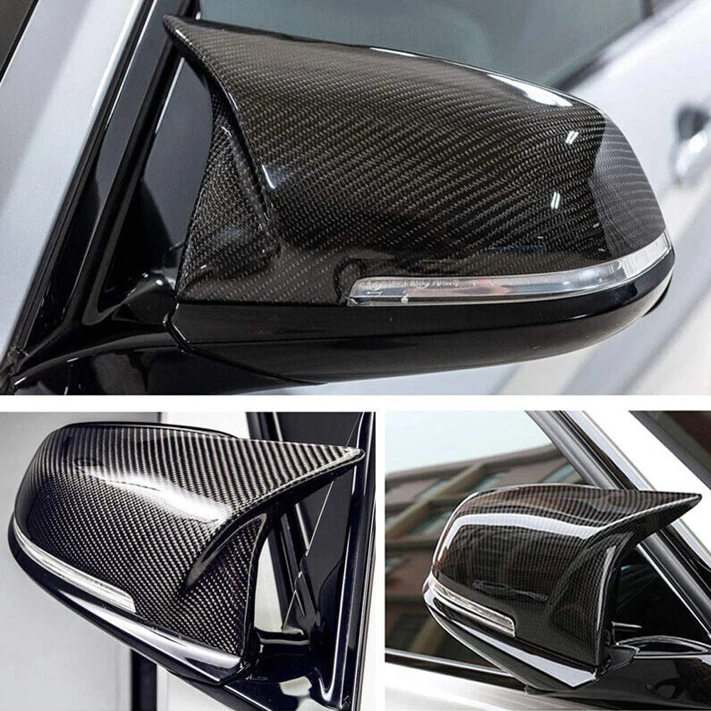 

High Quality Car Accessories 2PCS Carbon Fiber Side Mirror Cover Caps Durable For BMW 3 Series F30 F31 F20 320i 328i