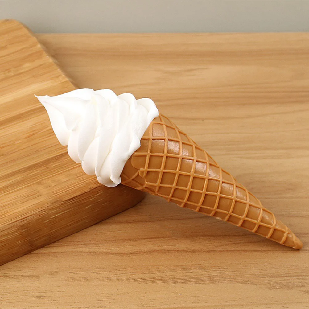 Mini Icecream Cone Artificial Cupcake Toy Party Decorations Fake Food Realistic