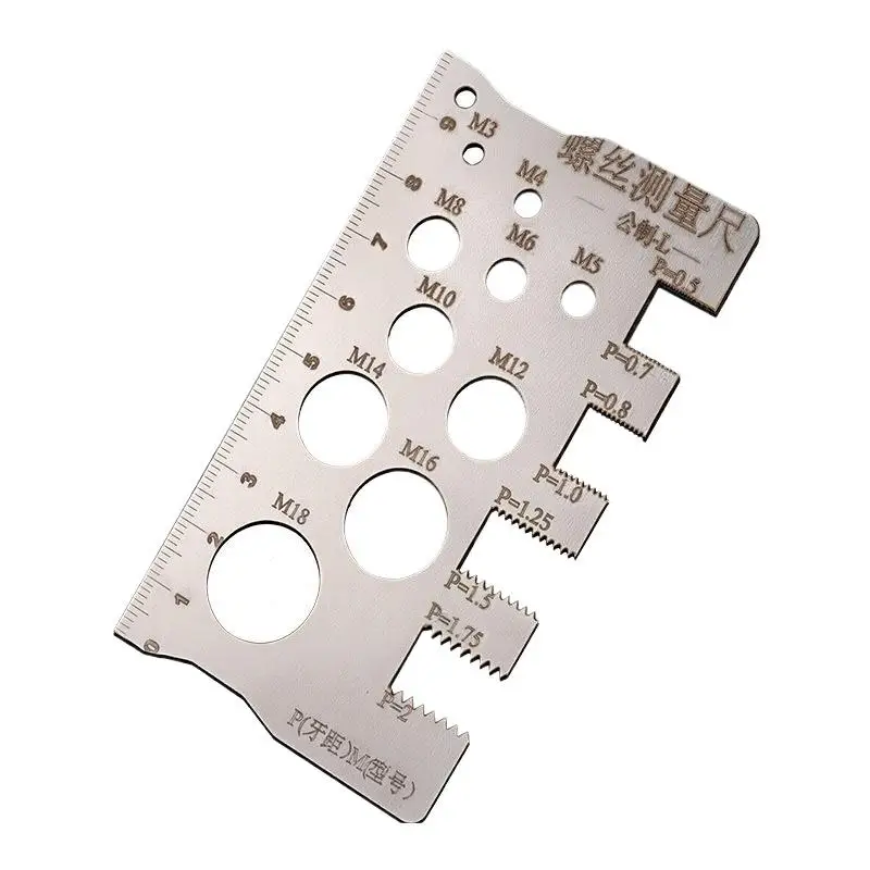 **1PC Screw Thread Pitch Gauge Ruler Measuring Tool Bolt Nut Metric Machining Threads Screw Cutting Gauge Angle Model Measuring