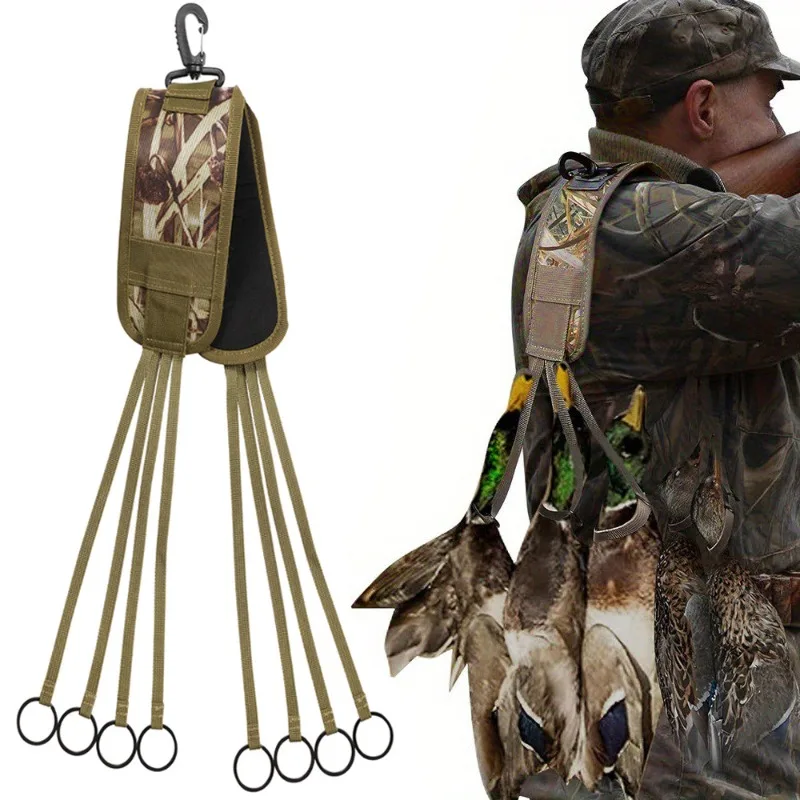 Duck Call Lanyard Non-slip Waterfowl Lanyard With 8 Rings Lightweight Pet Hunting Stringer For Wild Avian Geese Waterfowl Camp