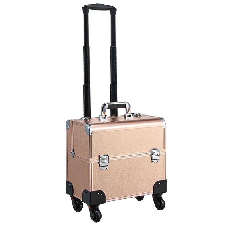 Aluminum alloy high-end PU leather foot bath, foot massage, sauna bath, flight attendant technician, clock lever toolbox